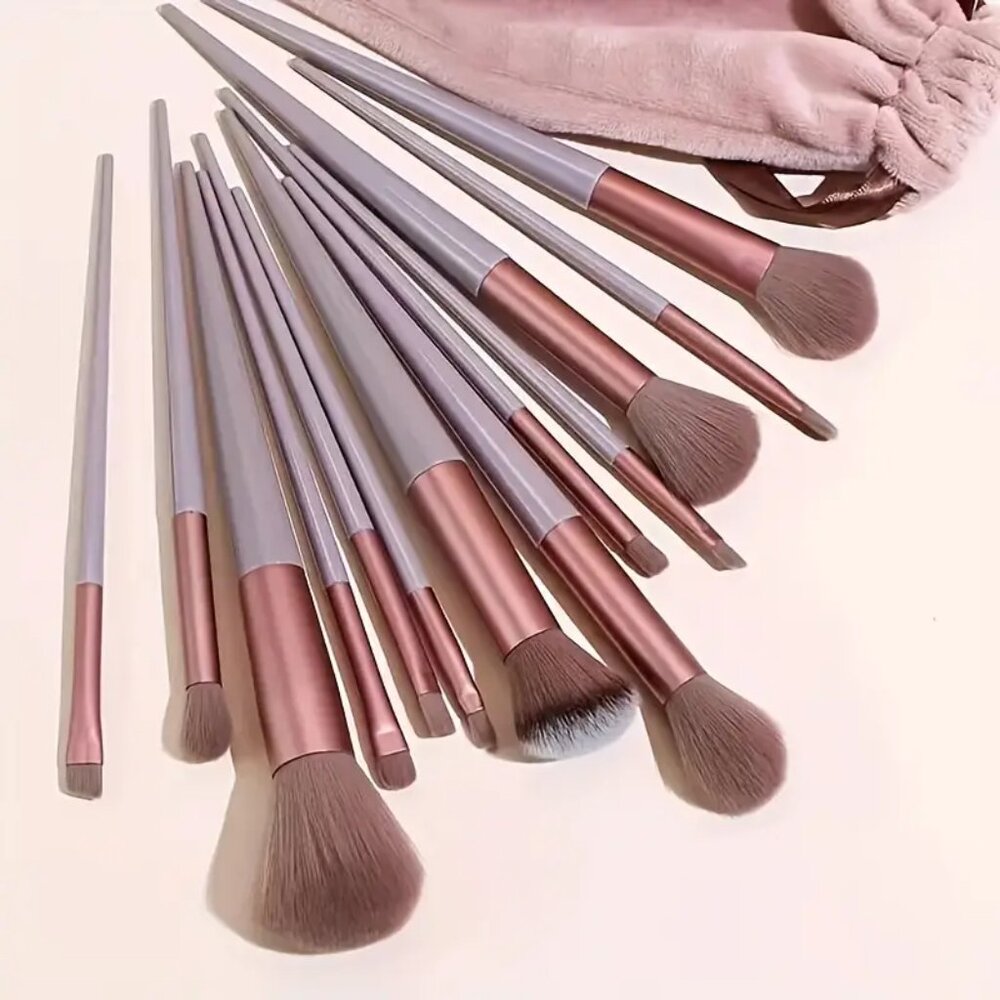 Dusty Rose 13pc Makeup Brushes